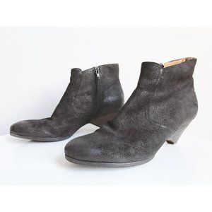Maison Martin Margiela Black Suede Triangle-heel Ankle Boots